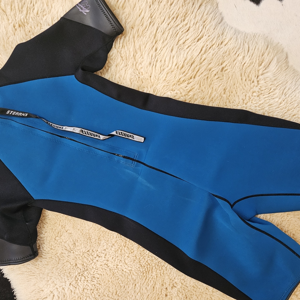 Hobie Women's Black and Blue SHORT SURF Swim Wet Suit Vintage Neoprene small - Picture 3 of 11